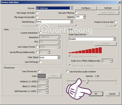 Chọn OK để xác nhận