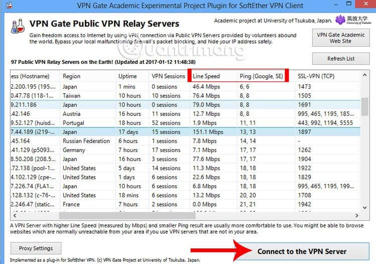 Connect to the VPN Server