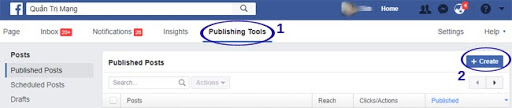 Publishing Tools/Công cụ đăng > Create/Tạo