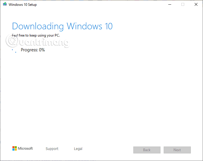 Tải file cập nhật Windows 10 về máy và tiến hành cập nhật
